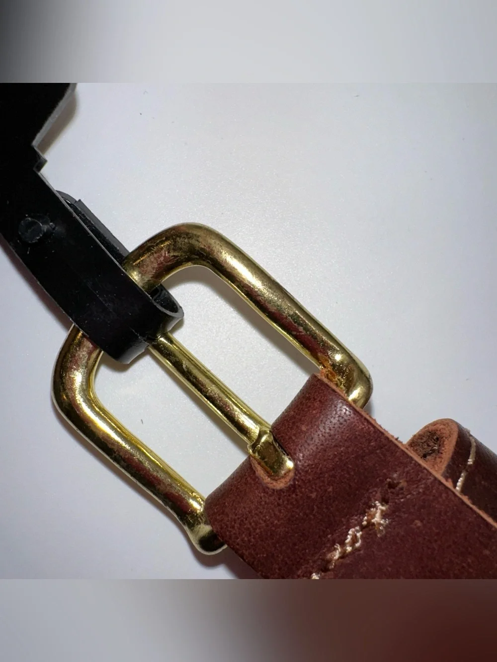 Preston Leather Fishing Lures Belt Solid Brass Buckle Kids Size 24 Made in USA